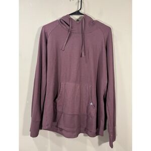 Free Fly Lightweight Bamboo Hoodie Womens Sz L Plum Shade Performance Athleisure